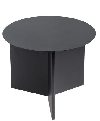 Slit Table Round Side Table Hay